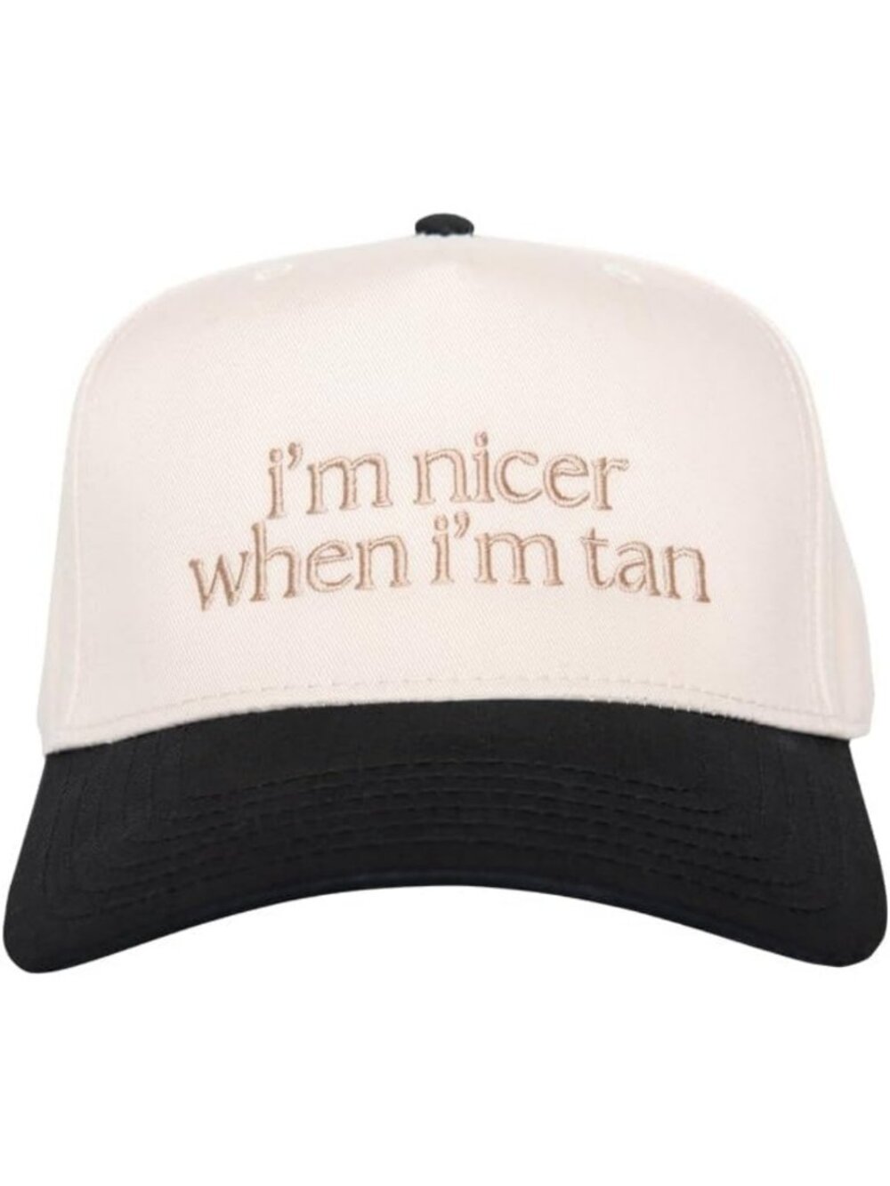 Vintage Two-Toned Trucker Hat - Embroidered Snapback Baseball Cap for Women